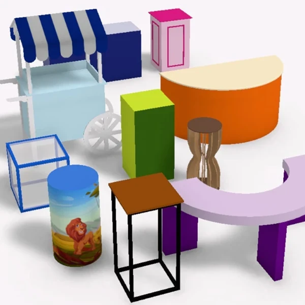 Mesas para montajes de fiestas en 3D con BYP3D