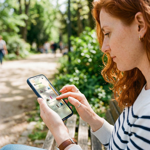 woman at park using byp 3d